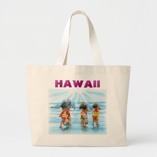 Hula Dancers j pec venette, HAWAII Grote Tote Bag (Voorkant)