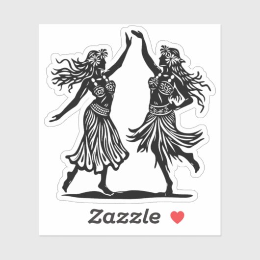 Hula Dancers vinyl sticker (Vel)