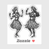 Hula Dancers vinyl stickers (Vel)