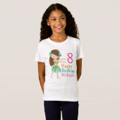 Hula Dancing Girl Custom Kids Birthday T-shirt (Voorkant volledig)