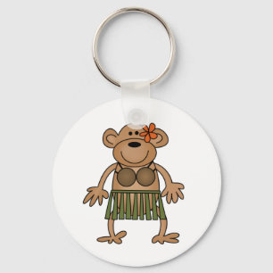Hula Dancing Monkey Sleutelhanger