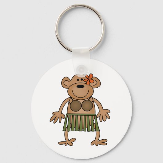 Hula Dancing Monkey Sleutelhanger (Voorkant)