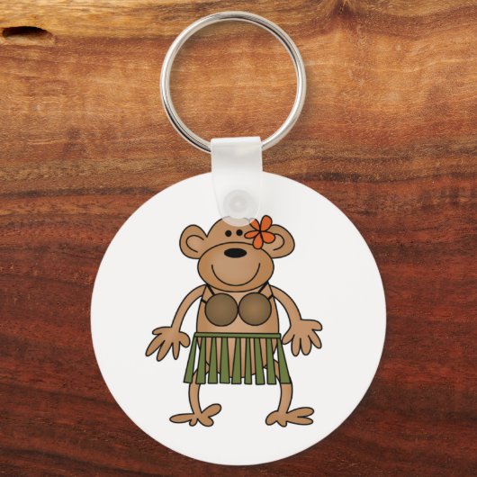 Hula Dancing Monkey Sleutelhanger (Voorkant)