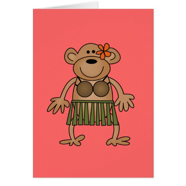 Hula Dancing Monkey Tshirts and Gifts (Voorkant)