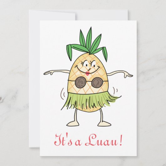 Hula Dancing Pineapple Kaart (Voorkant)