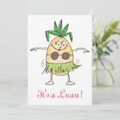 Hula Dancing Pineapple Kaart (Staand voorkant)
