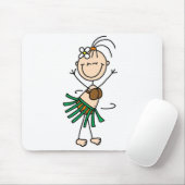 Hula Dancing Stick Figuur Mousepad Muismat (Met muis)