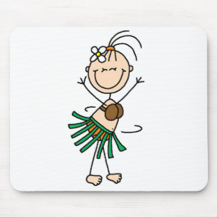 Hula Dancing Stick Figuur Mousepad Muismat