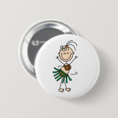 Hula Dancing Stick Figuur Ronde Button 5,7 Cm (Voorkant /achterkant)