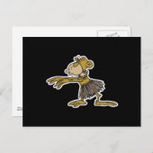 Hula dansende aap briefkaart (Voorkant / Achterkant)