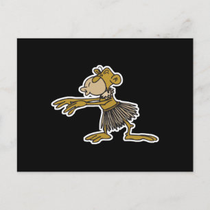 Hula dansende aap briefkaart