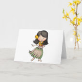 Hula danser kaart (Gele Bloem)