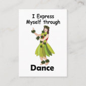 Hula Danser Meisje Dansinstructeur Visitekaartje (Voorkant)