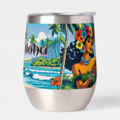 Hula-danser op de Hawaiaanse eilanden Aloha (Links)