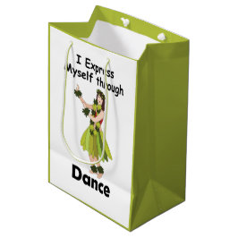Hula-danseres die zichzelf uitdrukt door middel va medium cadeauzakje