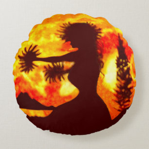 Hula-danseres rond kussen