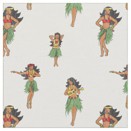  Hula Dansling Girls Hawaiian Patterned Stof