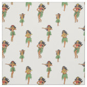  Hula Dansling Girls Hawaiian Patterned Stof (Swatch)