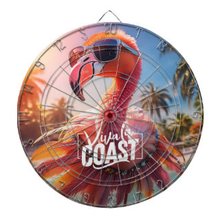Hula Flamingo met zonnebril Dartbord