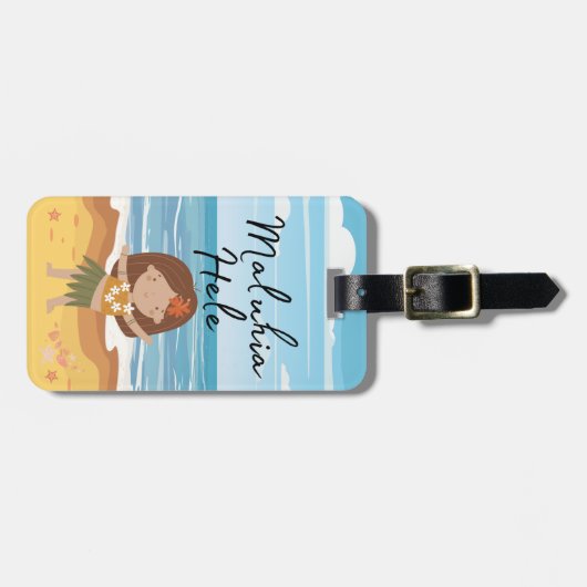 Hula Girl Bagagelabel (Voorkant horizontaal)