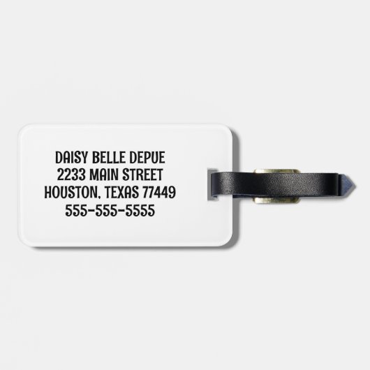 Hula Girl Bagagelabel (Achterkant horizontaal)