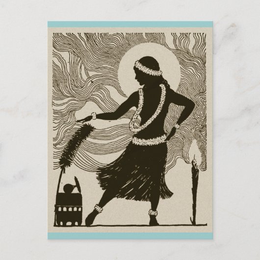 Hula Girl Briefkaart (Voorkant)