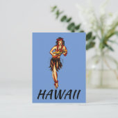 Hula Girl -  Briefkaart Hawaii (Staand voorkant)