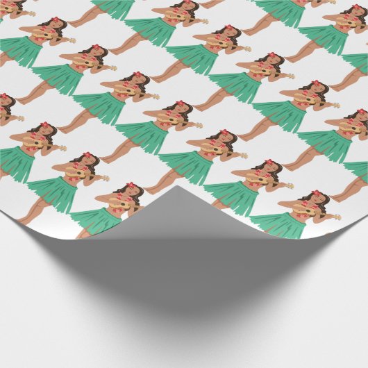 Hula Girl Cadeaupapier (Hoek)