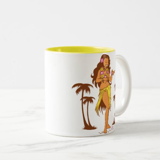 Hula Girl Coffee Mok (Voorkant rechts)