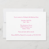 Hula Girl Cute Custom Luau Birthday Party Kaart (Achterkant)