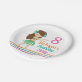 Hula Girl Cute Custom Luau Birthday Party Papieren Bordje (Gekanteld)