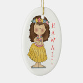 Hula Girl Hawaii Keramisch Ornament (Rechts)