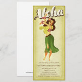 Hula Girl Luau Party Invitations Kaart (Voorkant / Achterkant)