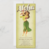 Hula Girl Luau Party Invitations Kaart (Voorkant)