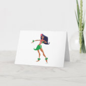 Hula Girl Notecard Kaart (Voorkant)