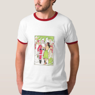 Hula Girl Santa Claus LEIS T-Shirt