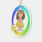 Hula Girl-versiering Keramisch Ornament (Links)
