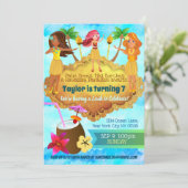 Hula Girls Birthday-uitnodigingen Kaart (Staand voorkant)