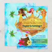 Hula Girls Birthday-uitnodigingen Kaart (Voorkant / Achterkant)