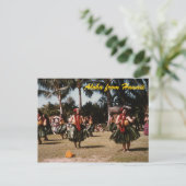 Hula Girls Briefkaart (Staand voorkant)