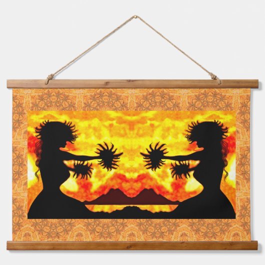 Hula Girls Hangend Wandkleed (Voorkant)