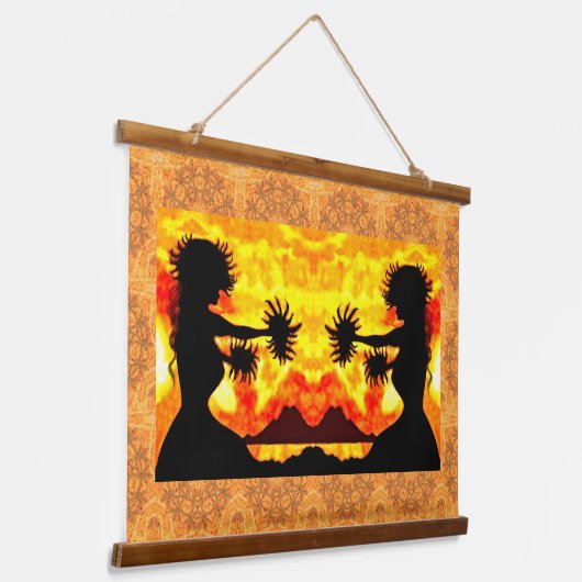 Hula Girls Hangend Wandkleed (Gebogen)