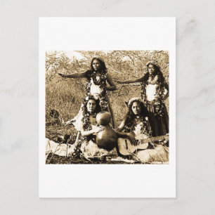 Hula Girls uit het gebied Hawaï Briefkaart