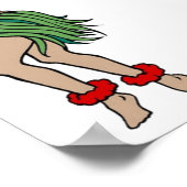  Hula Hawaiian Girl Tattoo Art Poster (Hoek)