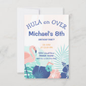 Hula Hawaiian Luau Theme Birthday Uitnodiging (Achterkant)