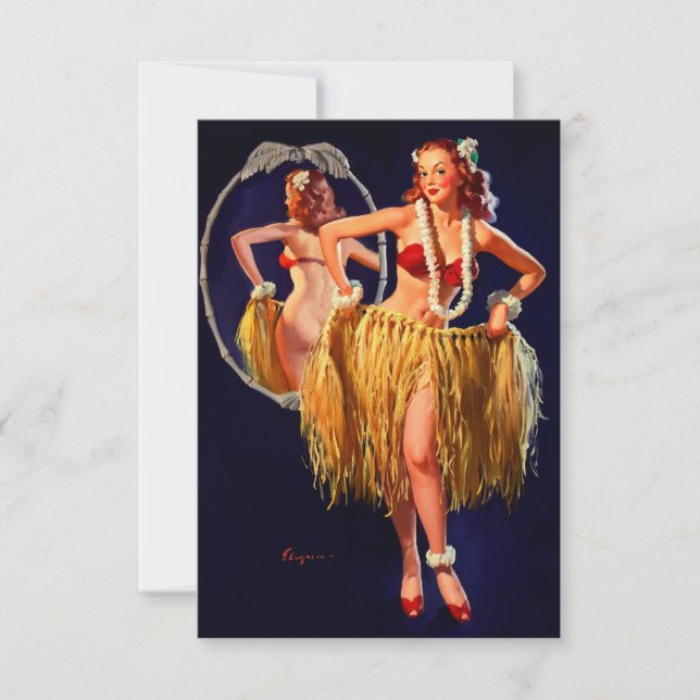  Hula Hawaiian Pin UP Girl (Voorkant)