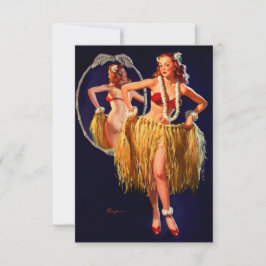  Hula Hawaiian Pin UP Girl