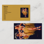  Hula Hawaiian Pin UP Girl Visitekaartje (Voorkant / Achterkant)