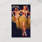  Hula Hawaiian Pin UP Girl Visitekaartje (Achterkant)