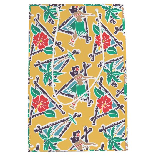 Hula Honey - Yellow - Gift Bag Medium Cadeauzakje (Voorkant)